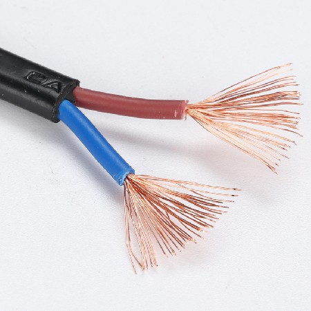 护套线两芯可定制电源线铜芯电线插头线VDE H03VVH2-F 2*0.75mm2